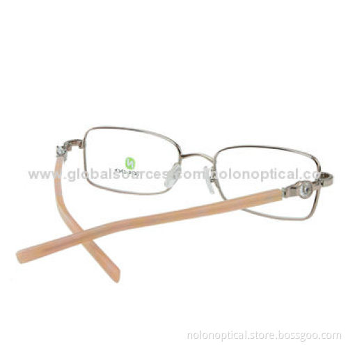 High quality metal reading glasses with metal trim, logo can be printed